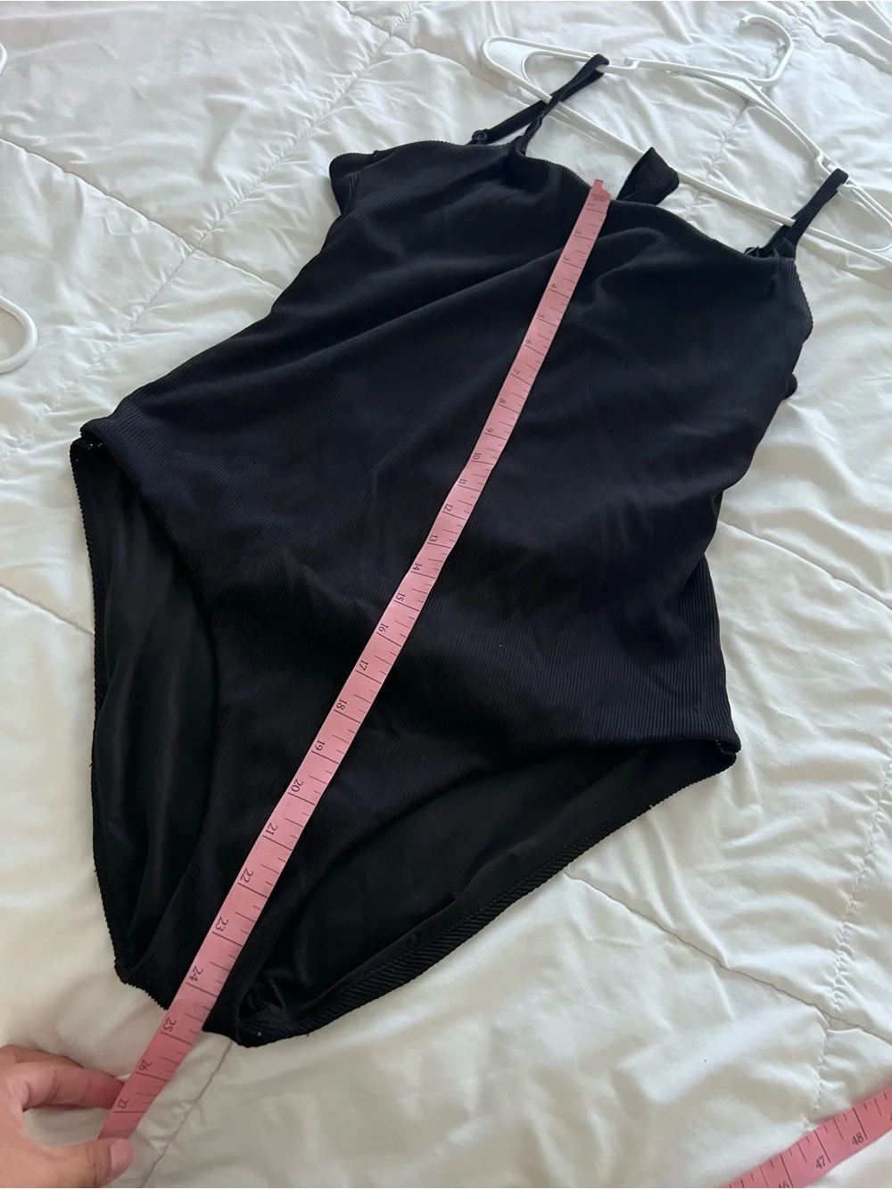 Aerie one piece full coverage Black Ribbed One-Piece Swimsuit size XL - Picture 11 of 12